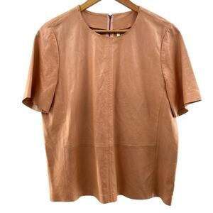 Truth and Pride Lightweight Leather T-Shirt Style Shirt Size Large Neutral Color